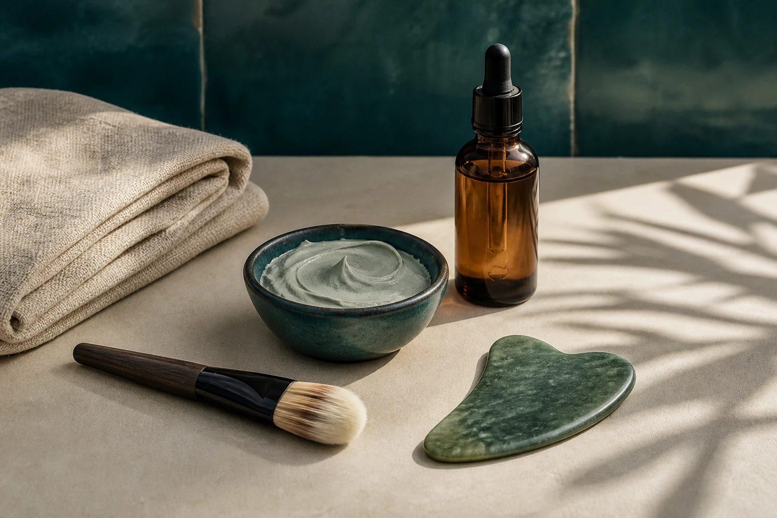 Materiales y productos preparados para un tratamiento facial