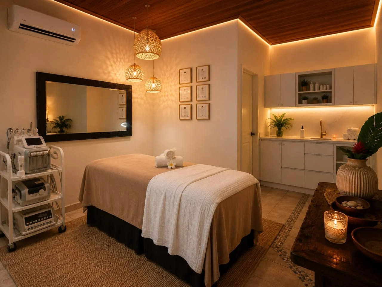 Sala de tratamientos de Aloha Spa en Puerto Viejo